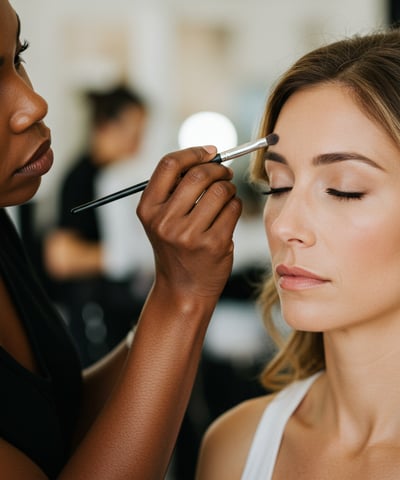 a woman is getting ready to be a bridesmaid