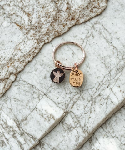 a keychain with a keychain and a keychain