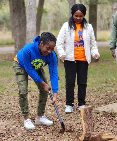 Wood Chopping Skill training