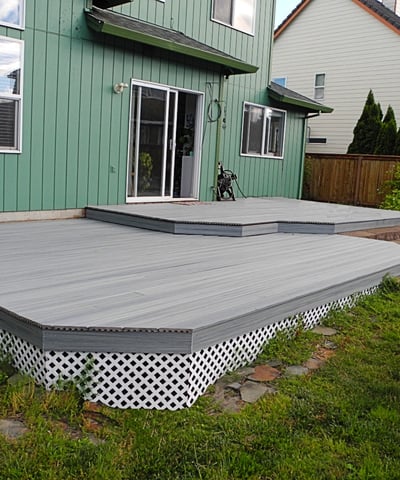 Deck, Patio and fence  