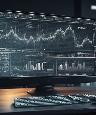 a computer keyboard with a blue light on it