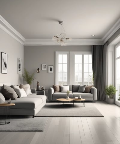 black and white throw pillows on gray couch