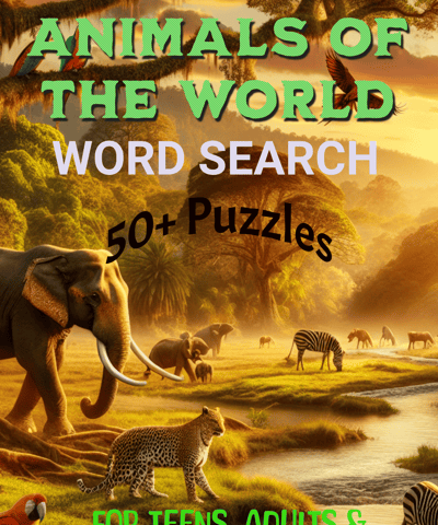 Animals of the world word search puzzle