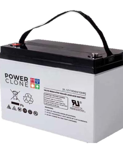 Baterías de 12 V desde 9 AH, 7 AH, 12 , 18 , 26 , 35 , 55 , 75 , 80 , 100 , 150 y 200 AH amperios. 