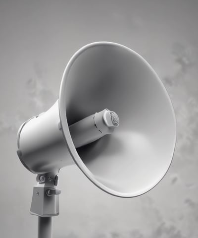 A megaphone to amplify the people's voice