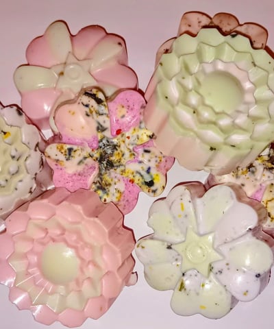 Handmade floral soaps