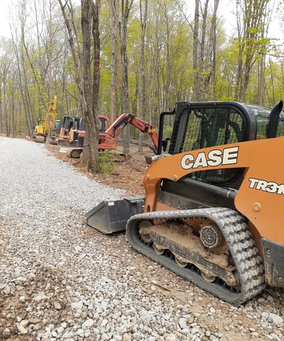 skid steer dozer track Hoe