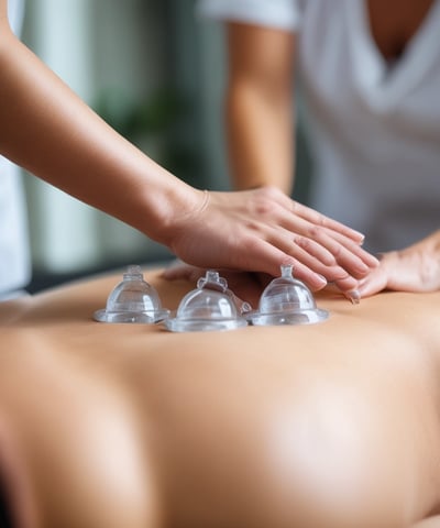 A serene and well-lit massage therapy room features a massage table adorned with scattered rose petals. The room has soft green walls with a floral accent wall in the back. A hanging white robe and a modern chair are present, along with a glass shower enclosure. The ceiling has recessed lighting, contributing to a calming atmosphere.
