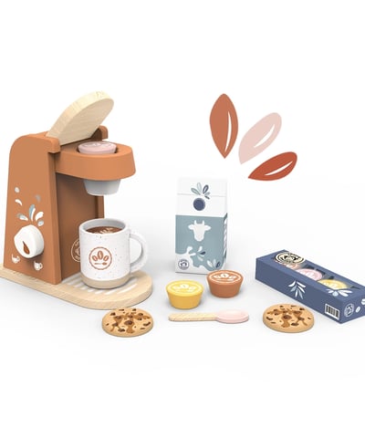 wooden coffee machine toy, wooden toys, eco friendly kitchen toys