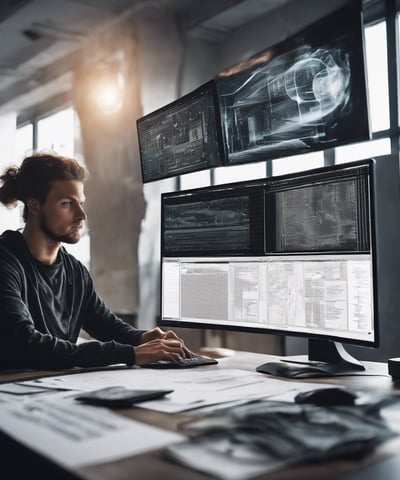 person using MacBook Pro