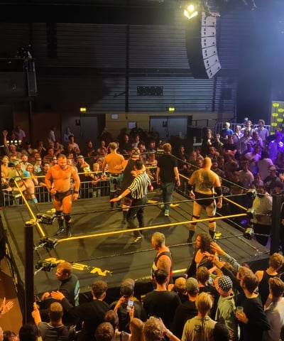 From Nordic elite wrestlings show in Amager Bio, Copenhagen 2024