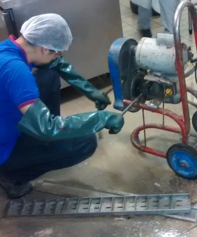 desentupimento da caixa de gordura