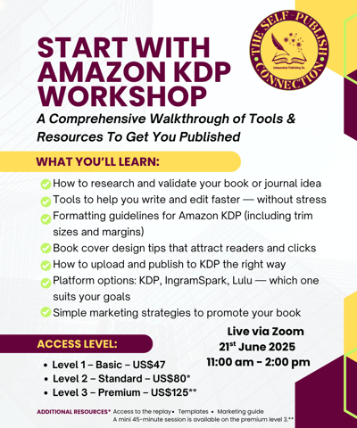 book publishing workshop flyer