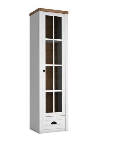 Vitrine Parma A138 lefkas blanche et chêne 