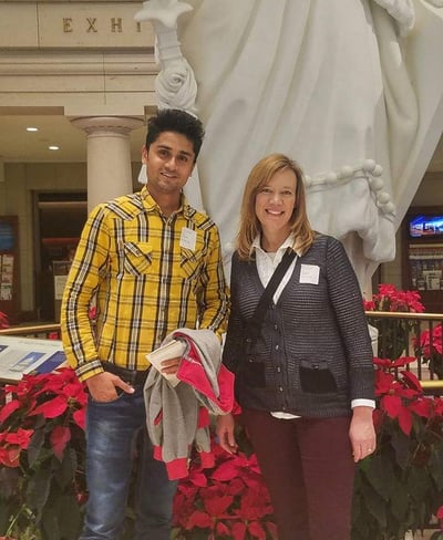 Our Founder Mohit Singh and an IFYE to the USA 2016 along with his host mom at Washington DC. USA