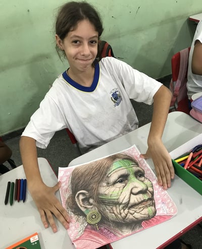 Evento cultural escolar – Artes urbanas criadas por crianças e adolescentes.