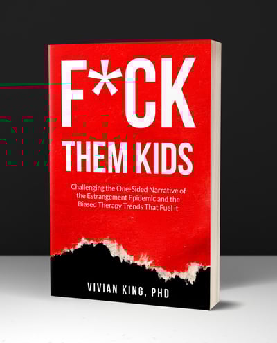 red 'f them kids' by vivian king's book cover 