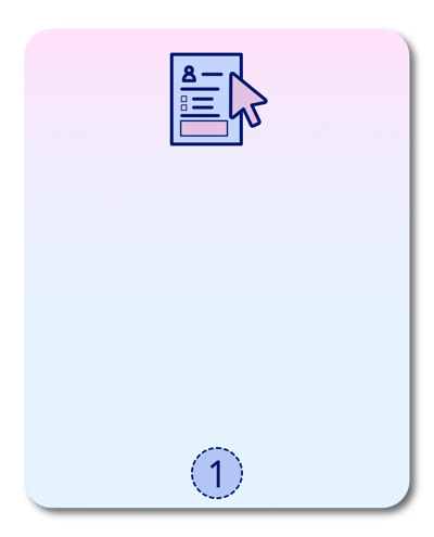 Illustration d'un formulaire avec une souris d'ordinateur pour l'étape 1 de création de logo