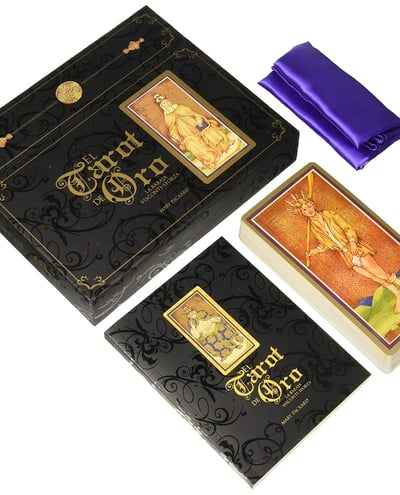 a box of tarot cards with a tarot