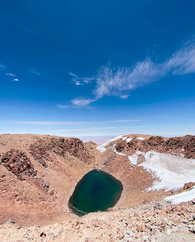Crater of Licancabur volcano.