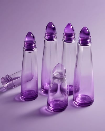A hand holding a small dropper bottle labeled 'Cosmozone Serum' with two similar bottles and boxes displayed on a light background. The packaging contains text indicating the serum contains hyaluronic acid, collagen, and niacinamide.