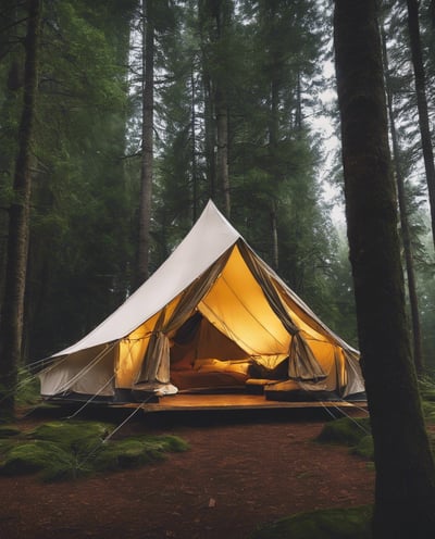 a camp mug sitting on a tree branch