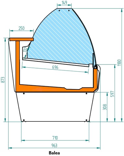 Vitrina frigorifica orizontala Balea Frigoair