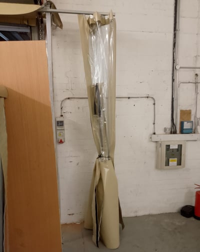 enclosed roller shutter door industrial curtain tied back by pvcfab