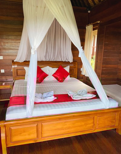 Cozy interior of a Bukit Permata bungalow.