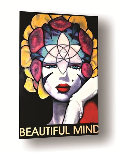 Marylin Monroe Beautiful Mind Flower Spirit Portrait
