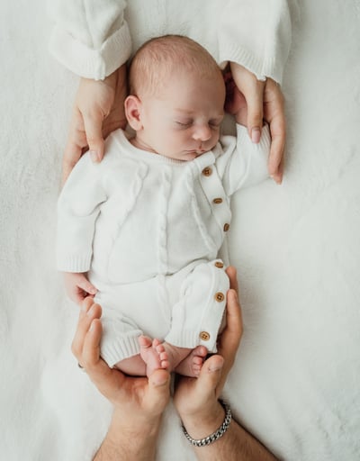 Lincolnshire newborn session in natural light studio