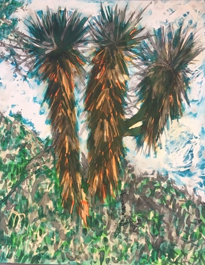 "Desde tiempos inmemoriales, irradiando vida". Pintura cargada de energía primigenia.