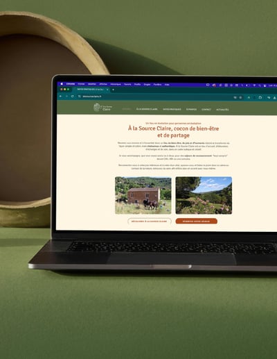 Design du site À la Source Claire