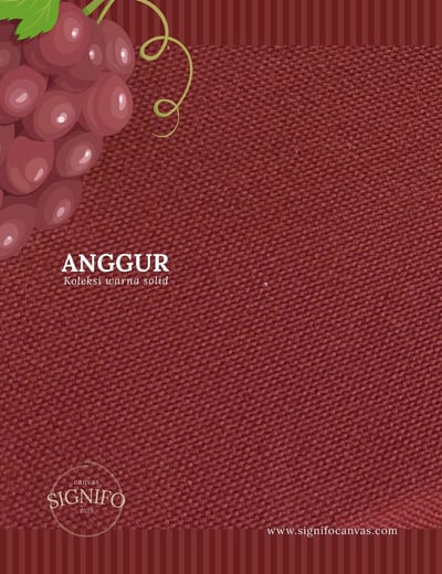 Kain kanvas polyester SIGNIFO warna Anggur.