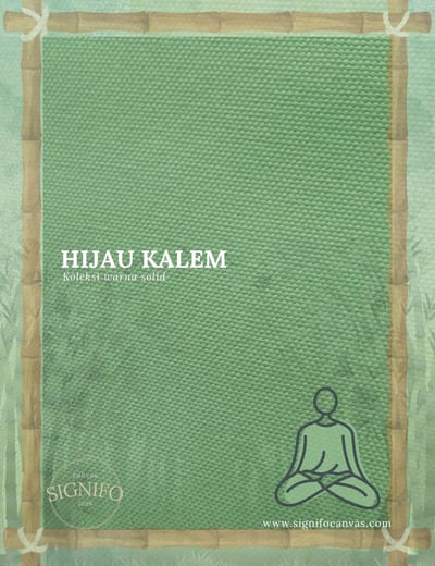 Contoh kain kanvas polyester SIGNIFO warna Hijau Kalem.