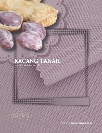 Contoh kain kanvas polyester SIGNIFO warna Kacang Tanah.