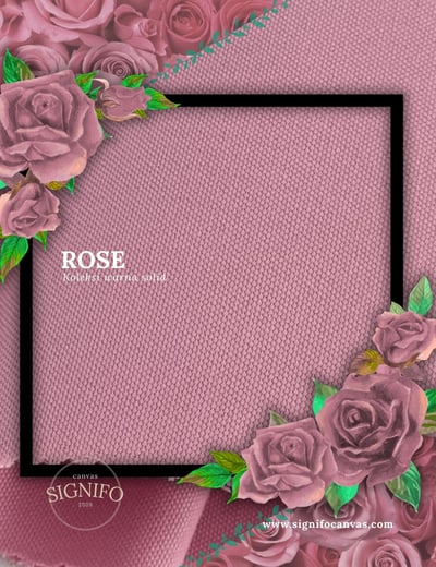 Contoh kain kanvas polyester SIGNIFO warna Rose.