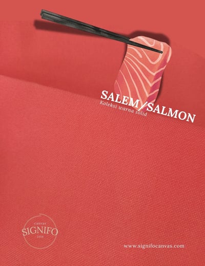 Contoh kain kanvas polyester SIGNIFO warna Salem.