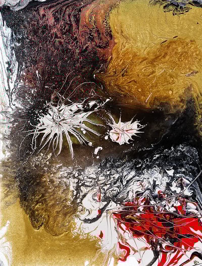 Light and D Méduses célestes -130€ - 60x80 - peinture acrylique 60X80 - 2023