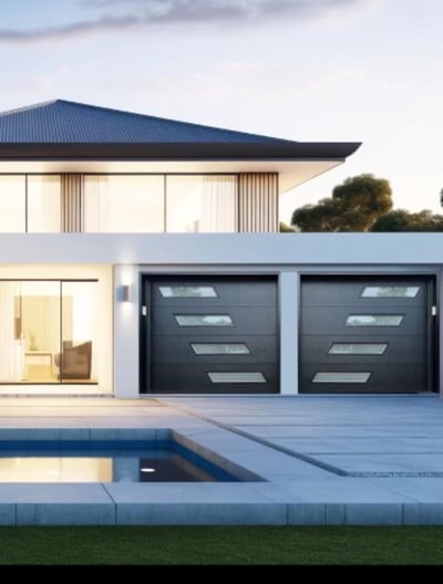 New garage door window placement