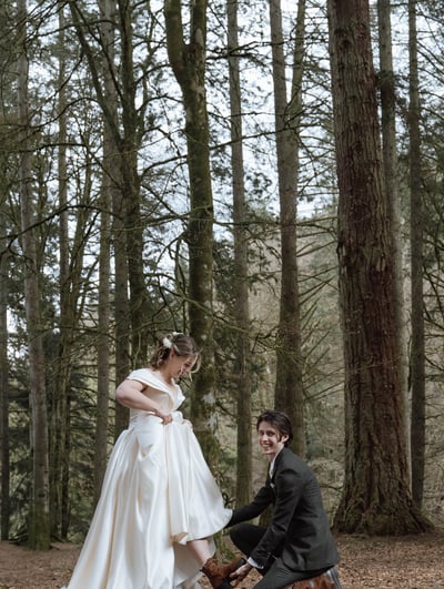 woodlands elopment scotland bride groom