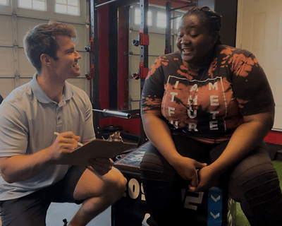 dustin coaching a client
