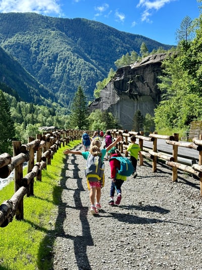 Walking toward Sasso Remenno — Europe's biggest boulder