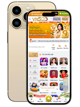 VN500 App giao diện điện thoại