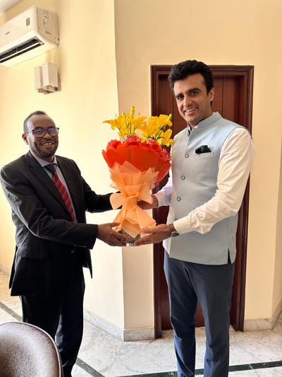 President of Chamber India Mr. Abhinav Balyan with Ambassador of Somalia