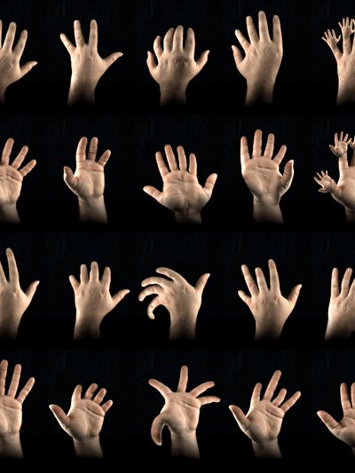 Augmented Hand Series- by Golan Levin, Chris Sugrue and Kyle McDonald.