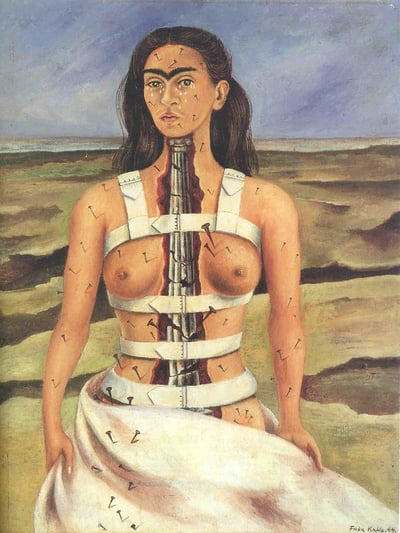 Frida Kahlo - Self-portrait, The broken column, 1944