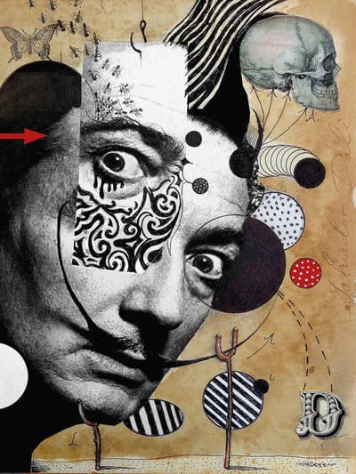 Colagem: Loui Jover-Hello Dali