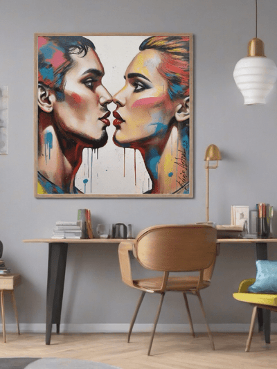 Obra de arte contemporânea em estilo Pop-Art