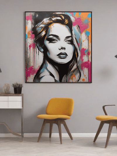 Quadro colorido em Pop-Art para decoração de interiores